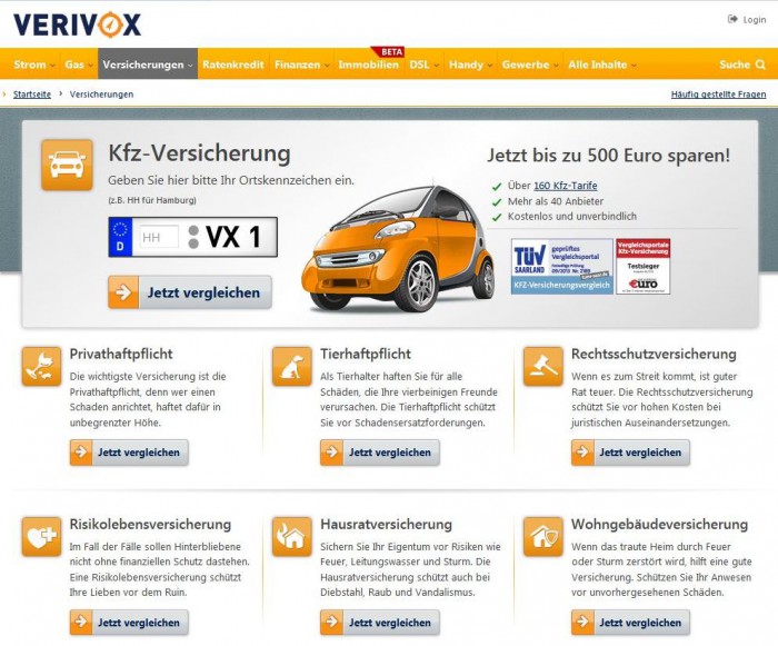 Screenshot Verivox