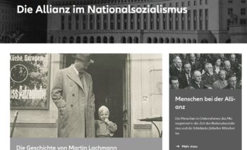 Allianz Webseite zum Nationalsozialismus