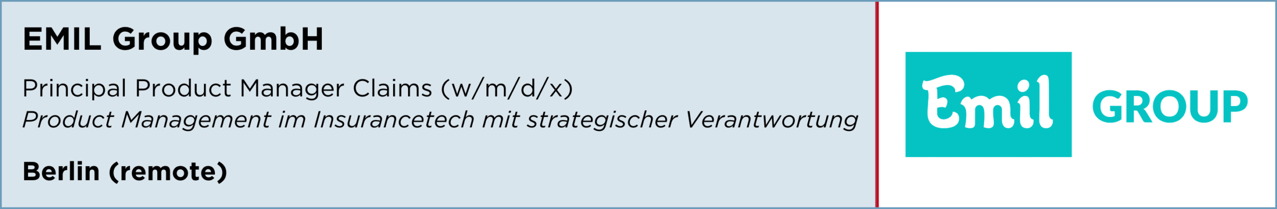 Emil Group GmbH, Product Manager Claims, Berlin, remote, stellenanzeige