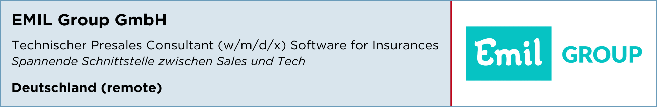 Emil Group GmbH, Presales Consultant, Deutschland, remote, stellenanzeige